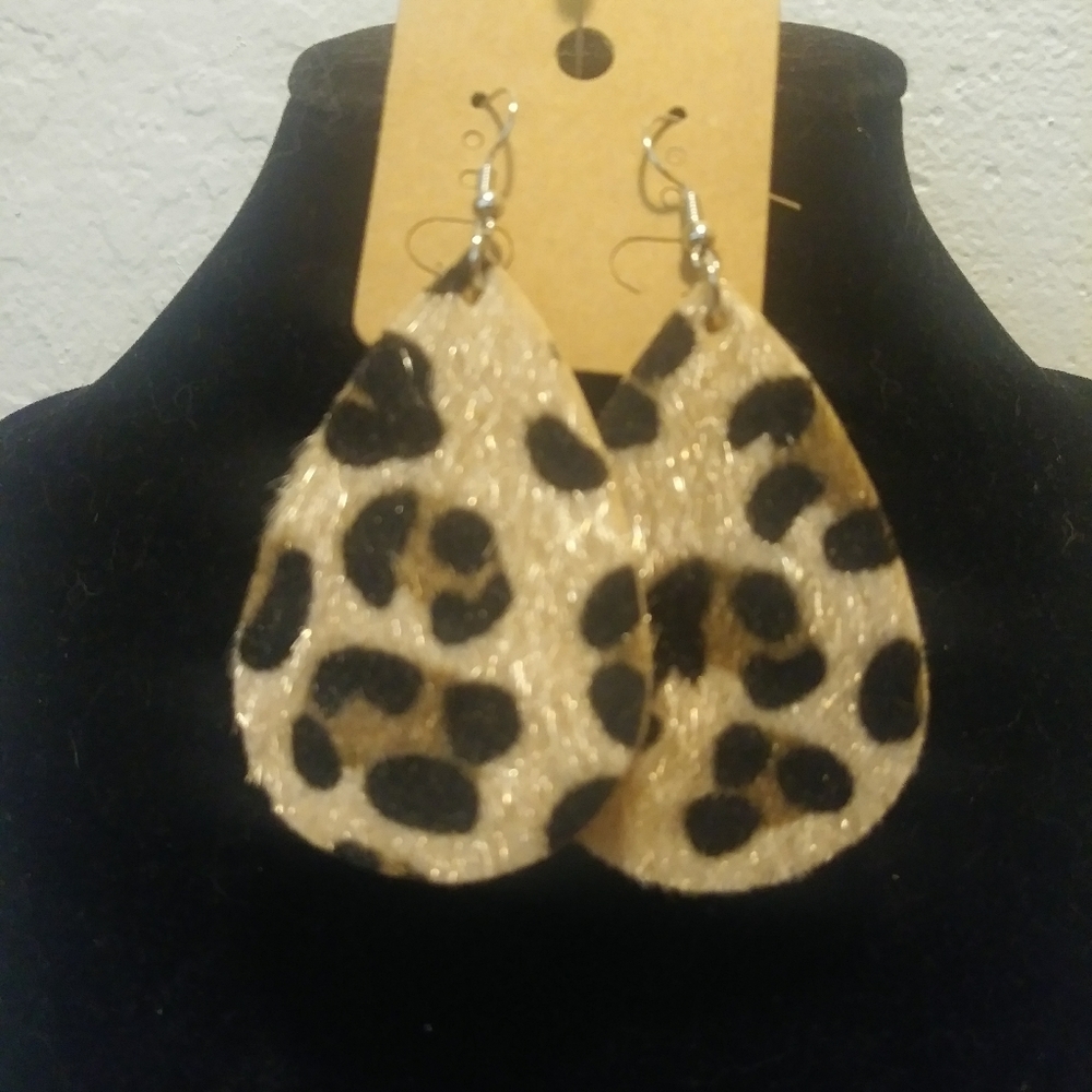 Faux leather earrings